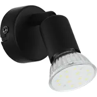 Eglo 32428 BUZZ-LED LED GU10 Applique murale 1x2,8W Ø60mm Noir