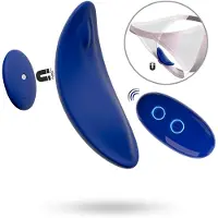 Sweet Smile Smile - vibromasseur culotte ultra-fin portable avec télécommande (bleu)