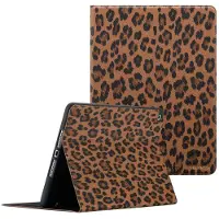 Selencia Coque tablette Sabi avec imprimé léopard pour Apple iPad 9 (2021) 10.2 pouces / iPad 8 (2020) 10.2 pouces / iPad 7 (2019) 10.2 pouces - Mocha Brown