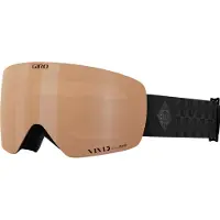 Giro Contour RS Ski Goggles - Snowboard Goggles for Men & Women - Brans de bonheur noir avec des lentilles infrarouges en cuivre vif / vive