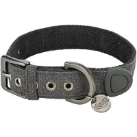 Trixie *Collier CityStyle, x-wide,coton,M:35-42cm/25mm,black (M, Chien, Général, Promenade)
