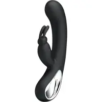 Pretty Love Webb - vibromasseur rabbit imperméable - silicone noir