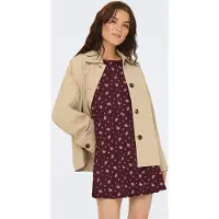 ONLY Robe à manches courtes Femme Acajou rouge