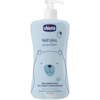 Chicco Natural Sensation gel douche et cheveux 0m+, 500 ml