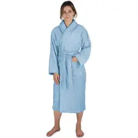 Normani Peignoir long bleu clair