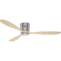 CasaFan Ventilateur de plafond - - 313287W ECO PLANO WOOD BN-NT - Ø132 cm - 3 pales bois - WiFi Smart
