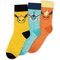 Pokémon Chaussettes Gaming de - Évolutions Évoli - EU35-38 - EU 43-46 - pour Femme - multicolore - Taille EU 39-42