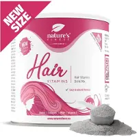 Nutrisslim Hair Vitamins - Poudre à la Biotine, Vitamine C, Collagène & MSM - Biotine pour des cheveux normaux - 150 g