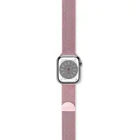 EPICO Apple Watch 42/44/45 mm - boucle milanaise, or rose (Acier inoxydable), Sangles de montre, Or