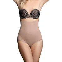 Bye Bra Invisible High Waist Brief, Beige, (Une unité par pack, XL)