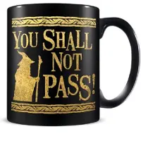 The Lord Of The Rings Mug de - You Shall Not Pass - pour Indifférent - noir/or - Taille Standard