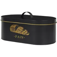 Cook Concept Boîte à Pain - - Métal - Noir et Doré