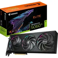 Gigabyte AORUS GeForce RTX 5060 Ti ELITE 16G Graphics Card - 16GB GDDR7, 128bit, PCI-E 5.0, 2722MHz Core Clock, 3 x DisplayPort, 1 x HDMI, GV-N506TAORUS E-16GD