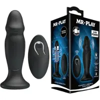 Mr. Play - plug anal sans fil rechargeable (noir)