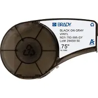 Brady M21-750-595-GY ruban vinyle noir sur gris 19,1 mm x 6,40 m (d'origine)