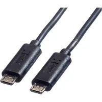 Roline Câble Usb 2.0, Micro Usb B (M) - Micro-Usb B (M), 0,3 M, Otg, Noir, Usb Otg, Câbles Usb, Câbles, Adaptateurs, Commutateurs