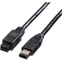 Roline - Câble IEEE 1394 - FireWire 800 (M) pour FireWire 6 broches (M) - 1.8 m - noir