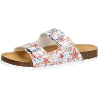 Lico Mule 'Bioline Platino' beige clair / bleu clair / rouge cerise / blanc