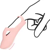 Loveline - vibromasseur doigt nervuré - silicone rose