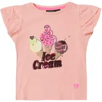 KOROSHI T-Shirt orange / pêche / rose / noir