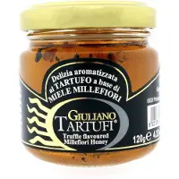 Giuliano Tartufi Miel de fleurs avec morceaux de truffes noires d'été, 120 g
