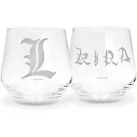 Death Note Lot de verres Anime de - Kira & L - pour Indifférent - transparent - Taille Standard