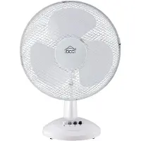 Dcg Eltronic Oszillierender Tischventilator 40cm 3 Geschwindigkeiten VE9040, Ventilateur, Blanc