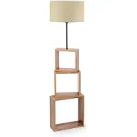 Opviq , AYD - 2903, lampadaires, crème, bois, 20 x 37 x 140 cm
