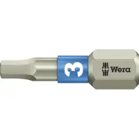 Wera Embout 1/4" DIN 3126 C6,3, six pans 3,0 x 25 mm, inox | | 4013288111227