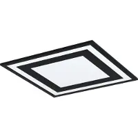 Eglo LED Plafonnier Savatarila, plafonnier, lampe de salon, lampe de cuisine en aluminium et plastique, lampe de couloir plafond en noir, blanc, 45 cm