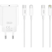 XO Chargeur USB C Rapide pour iPhone 17 16 15/17 16 15 Pro/17 16 15 Pro Max/17 Air/16 15 Plus/iPad Pro/iPad Air, Samsung S25 S24 S23 + Cable USB-C vers USB-C - Blanc - Xo