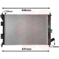 VAN WEZEL 82002335 Radiateur Refroidisseur d'eau Refroidisseur de moteur pour HYUNDAI i30 (GD) pour KIA CEE'D (JD)