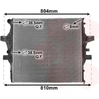 VAN WEZEL Radiateur moteur de (28002125) Echangeur de chaleur Refroidissement Radiateur moteur
