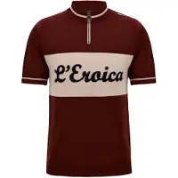 Santini Eroica Official Wool Short Sleeve Jersey Rouge M Homme