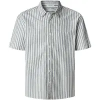 Pepe Jeans pour homme. PM309077 Chemise Christopher blanche (L), Casuel, Coton, Manche courte