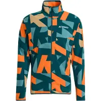 Adidas Veste Polaire intégrale Terrex Multi imprimée Homme Aurora Ivory/Semi Impact Orange
