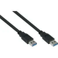 Kabelmeister USB3.0 Kabel A-A UL schwarz 1,8m