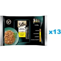 Sheba Selection Select Slices Poultry Flavours Sachets 52x85g nourriture complète humide pour chats adultes à base de canard, poulet, volaille, canard et dinde.