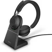 Jabra Evolve2 65, MS Stereo Casque Sans fil Arceau Bureau/Centre d'appels USB Type-C Bluetooth Noir