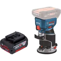 Bosch GKF 18V-8 Professional Affleureuse sans fil 18 V 8,0 mm Brushless + 1x batterie 4,0 Ah - sans chargeur