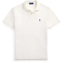 Ralph Lauren pour homme. 710536856464 Polo en piqué Slim Fit blanc crème (XXL), Casuel, Coton, Manche courte