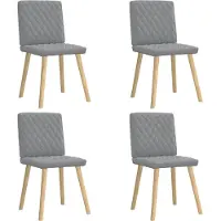 vidaXL Chaises de salle à manger 4 pcs. Tissu gris clair