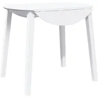 vidaXL Table de salle à manger blanche en bois massif d'hévéa