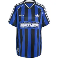 Adidas Femme Perles Rayé Jersey Semi Lucid Blue/Noir