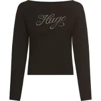 HUGO Dastja 10269541 Blue Sweatshirt Noir L Femme
