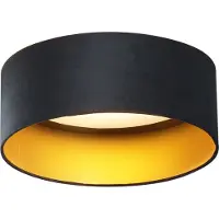 QAZQA Plafonnier moderne en velours noir 40cm LED incluse à intensité variable en 3 étapes - Sue