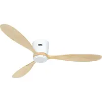 CasaFan Ventilateur de plafond - - 313292W - Bois massif 132 cm - WiFi & télécommande - 6 vitesses