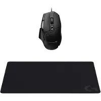 Logitech Souris Gaming filaire G502 X Noir + Tapis de souris G240