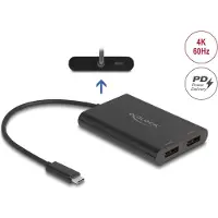 DeLOCK Adapter USB Type-C zu 2 x DisplayPort 4K 60 Hz