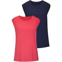 LASCANA T-shirt bleu marine / rouge